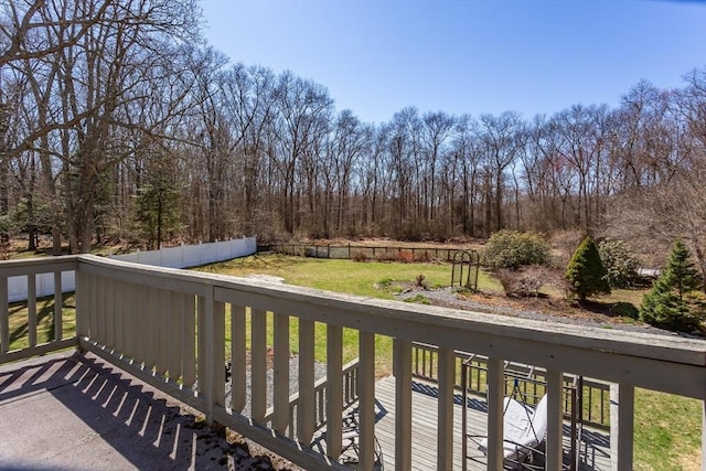 exterior space with a deck
