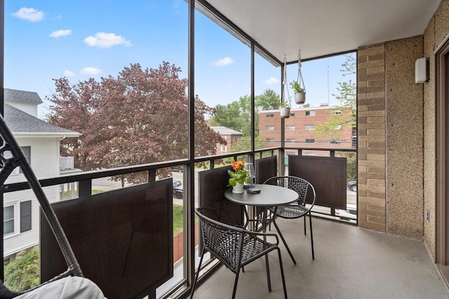 view of sunroom