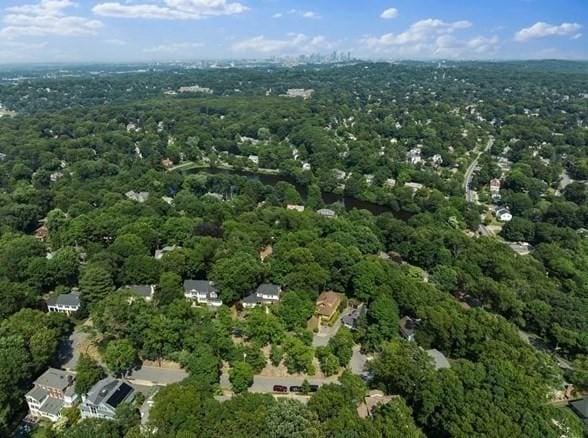 50 Grove Hill Park, Newton, MA 02460 - birds eye view of property with a forest view