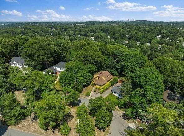 50 Grove Hill Park, Newton, MA 02460 - drone / aerial view with a forest view