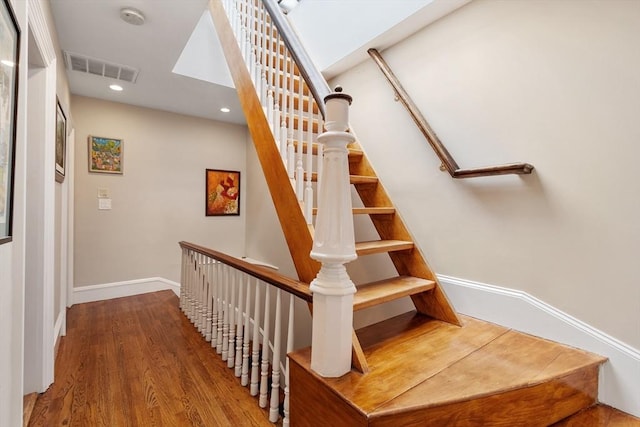 38 Concord Sq Unit 2, Boston, MA 02118 - stairway with wood finished floors and recessed lighting