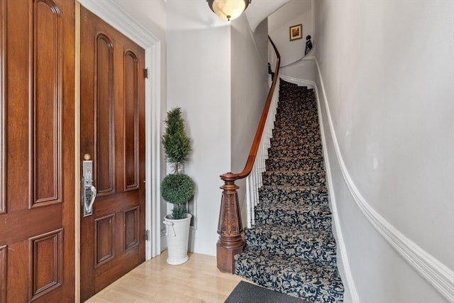38 Concord Sq Unit 2, Boston, MA 02118 - entrance foyer featuring stairs and wood finished floors