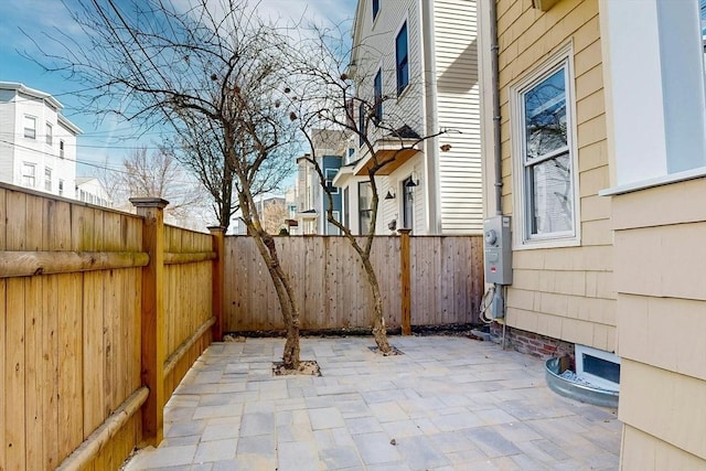 view of patio / terrace with a fenced backyard