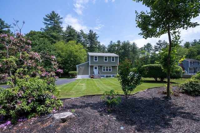 796 Foundry St, Easton, MA 02375 - colonial-style house featuring a front yard and entry steps