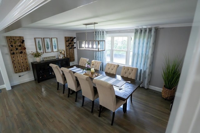 796 Foundry St, Easton, MA 02375 - dining area featuring ornamental molding and dark wood-type flooring