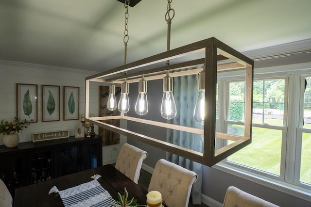 796 Foundry St, Easton, MA 02375 - dining area featuring baseboards and crown molding