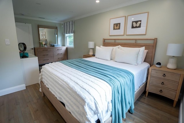 796 Foundry St, Easton, MA 02375 - bedroom with wood finished floors, ornamental molding, and recessed lighting