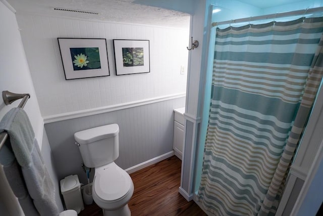 796 Foundry St, Easton, MA 02375 - bathroom with wood finished floors, vanity, and a shower with shower curtain