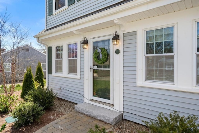 view of doorway to property