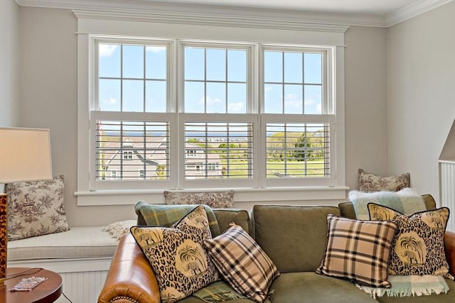 27 Gully Ln, Sandwich, MA 02537 - living area with healthy amount of natural light and crown molding