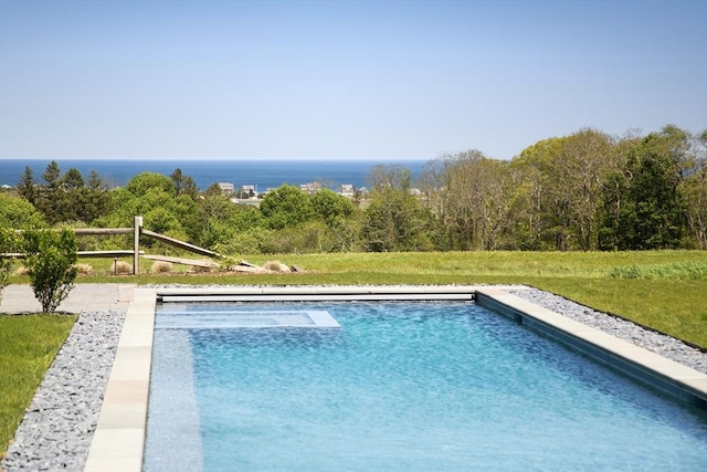 27 Gully Ln, Sandwich, MA 02537 - view of swimming pool featuring a pool with connected hot tub