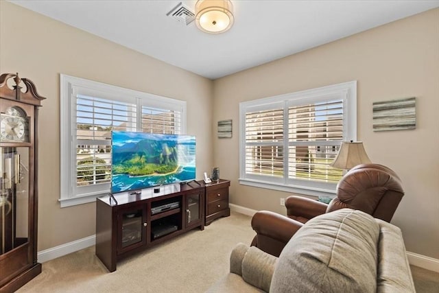 view of carpeted living room