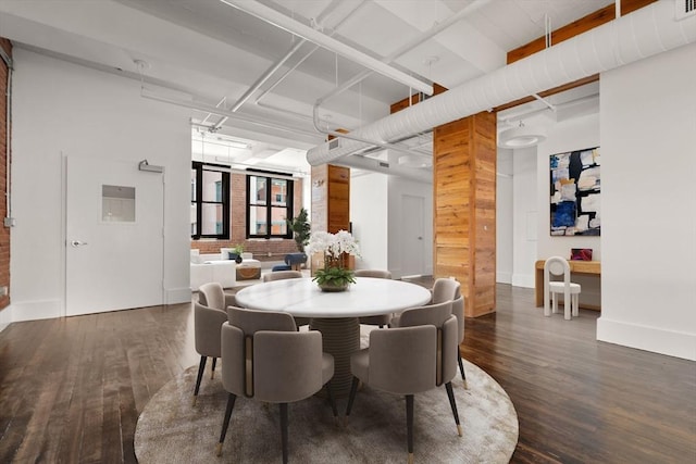 190 High St Unit 5, Boston, MA 02110 - dining space featuring dark wood-type flooring