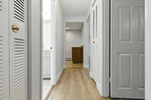 386 Great Rd Unit A3, Acton, MA 01720 - corridor with light wood-style flooring and baseboard heating