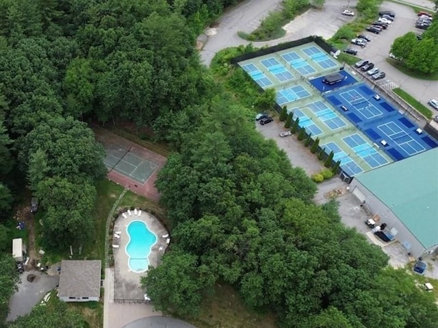 386 Great Rd Unit A3, Acton, MA 01720 - aerial view of property's location featuring a pool
