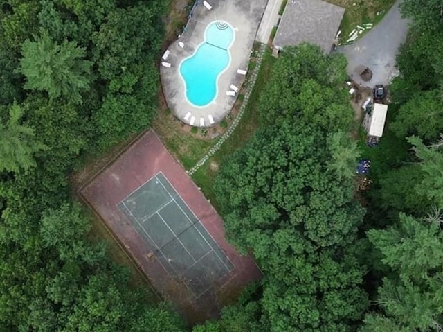 386 Great Rd Unit A3, Acton, MA 01720 - drone / aerial view of a pool