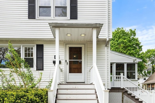 view of doorway to property