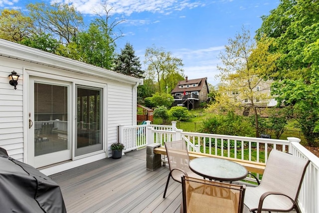 view of wooden deck