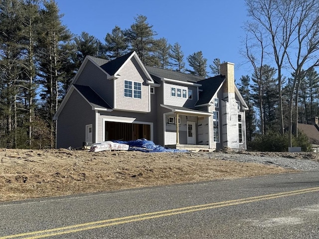 view of front facade featuring a garage