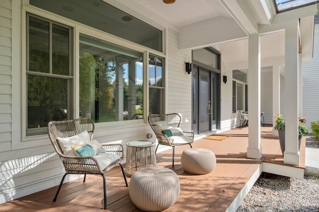 view of patio / terrace featuring covered porch