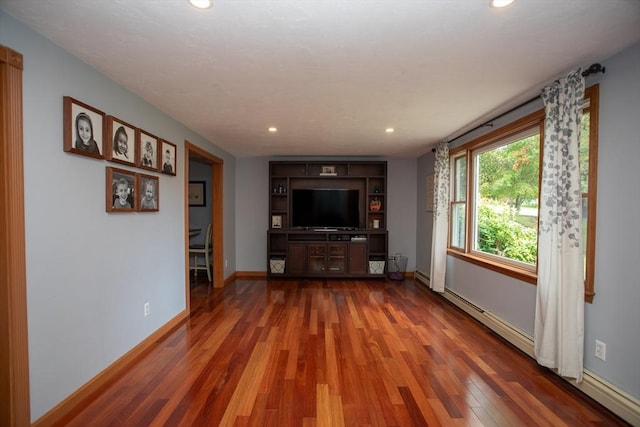 living room with light hardwood / wood-style flooring