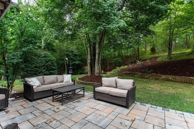 view of patio with outdoor lounge area