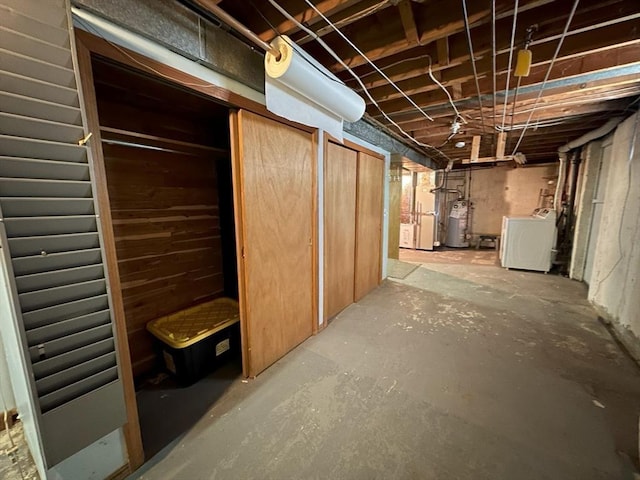333 Clark Rd, Lowell, MA 01852 - unfinished below grade area with washer / clothes dryer and water heater