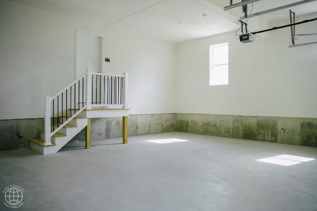 basement with stairs