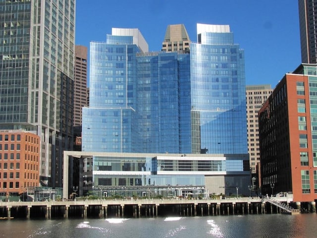 view of city with a water view