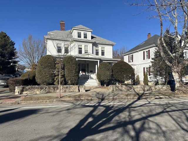 view of front of home featuring covered porch