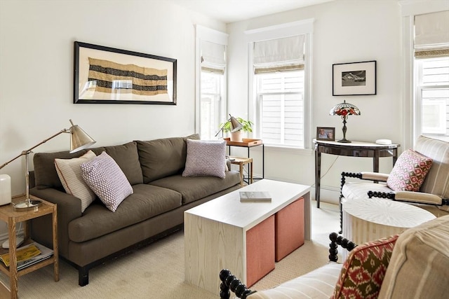 view of carpeted living room