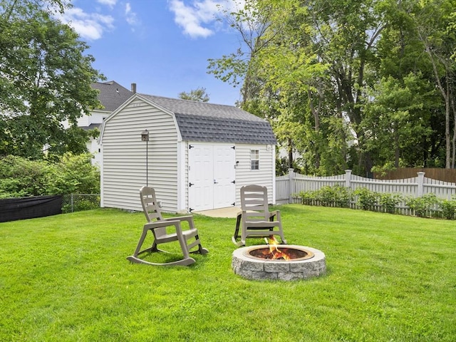 5 Adams St, Littleton, MA 01460 - view of yard with a fire pit