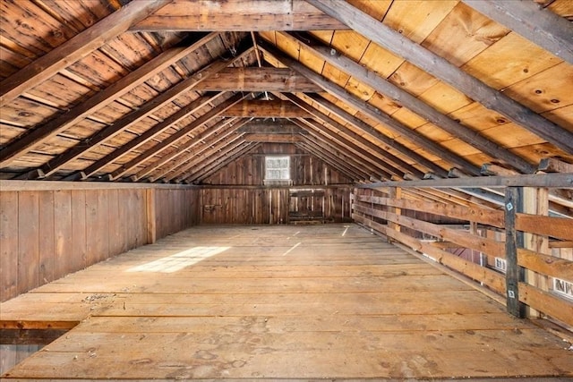 view of attic