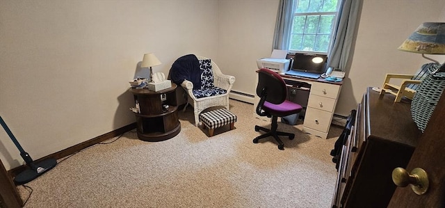 3 Kenneth St, Sandwich, MA 02537 - carpeted office with a baseboard radiator and baseboards