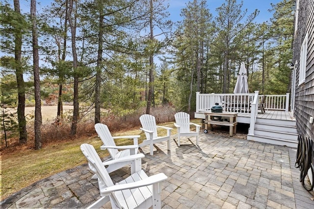 view of patio / terrace with a wooden deck