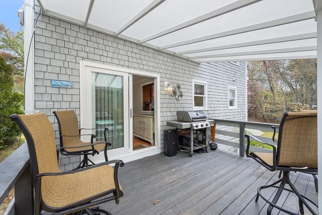 239 Upper County Rd, Dennis, MA 02660 - wooden terrace with area for grilling