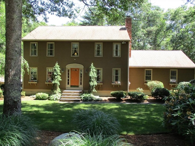 28 Randall Rd, Rochester, MA 02770 - colonial inspired home with a chimney and a front yard