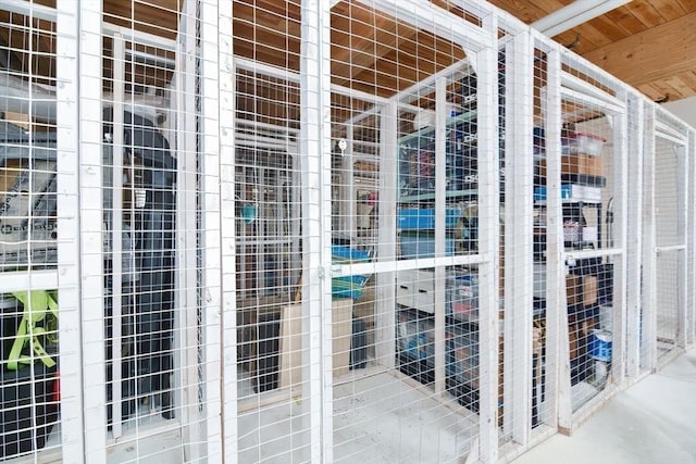 view of storage area