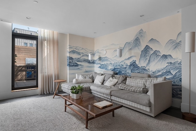 view of carpeted living room