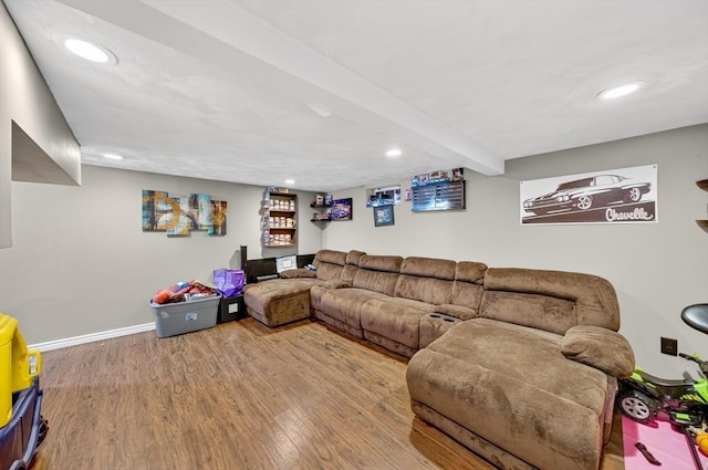 29 Edgemere Dr, Seekonk, MA 02771 - living room featuring wood finished floors and recessed lighting