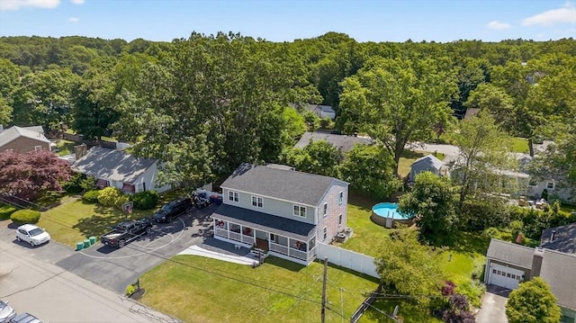 29 Edgemere Dr, Seekonk, MA 02771 - aerial view of residential area featuring a forest