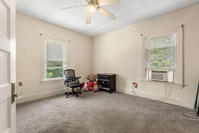 426 Moraine St, Brockton, MA 02301 - unfurnished room featuring cooling unit, carpet floors, healthy amount of natural light, and ceiling fan
