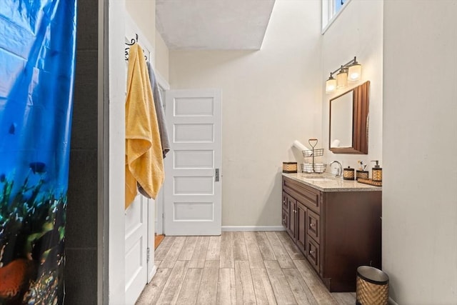 426 Moraine St, Brockton, MA 02301 - bathroom with wood finished floors and vanity