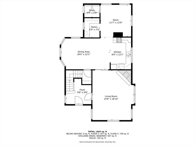 426 Moraine St, Brockton, MA 02301 - view of floor plan / room layout