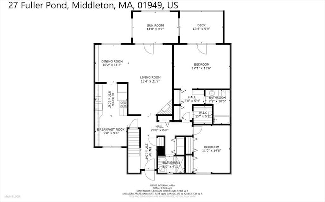 27 Fuller Pond Rd Unit 27, Middleton, MA 01949 - property floor plan