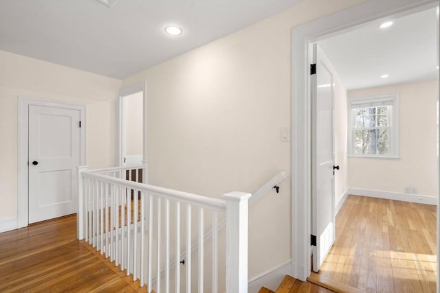 hallway featuring hardwood / wood-style flooring