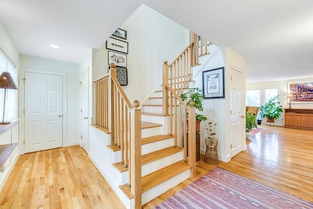 39 Fairway Pointe Rd Unit 39, Falmouth, MA 02536 - stairway featuring wood finished floors and baseboards
