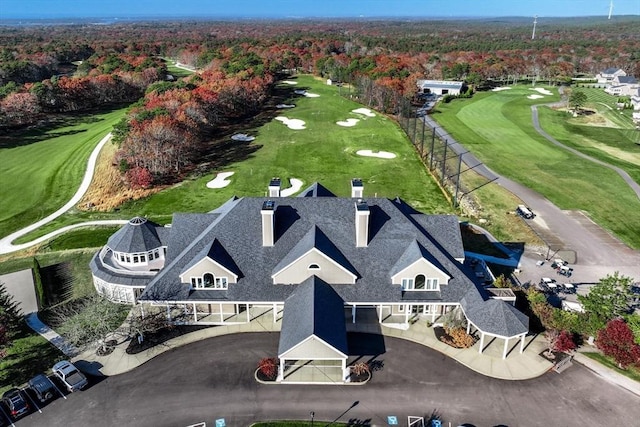 39 Fairway Pointe Rd Unit 39, Falmouth, MA 02536 - aerial view of a golf course and a heavily wooded area
