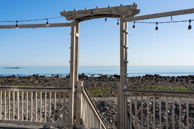 63 Seaside Rd, Scituate, MA 02066 - wooden terrace with a water view