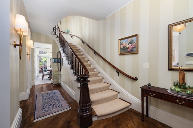 interior space with hardwood / wood-style flooring